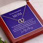 Beautiful Mom - Everlasting Love Necklace 10K Solid Gold Hearts