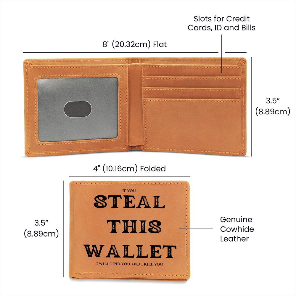 Genuine Leather Wallet for that special someone in your life who has a sense of humor