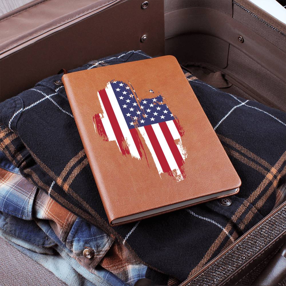 American Flag Journal made of Vegan Leather with 200 lined pages for your personal notes, music, prayers or reminders