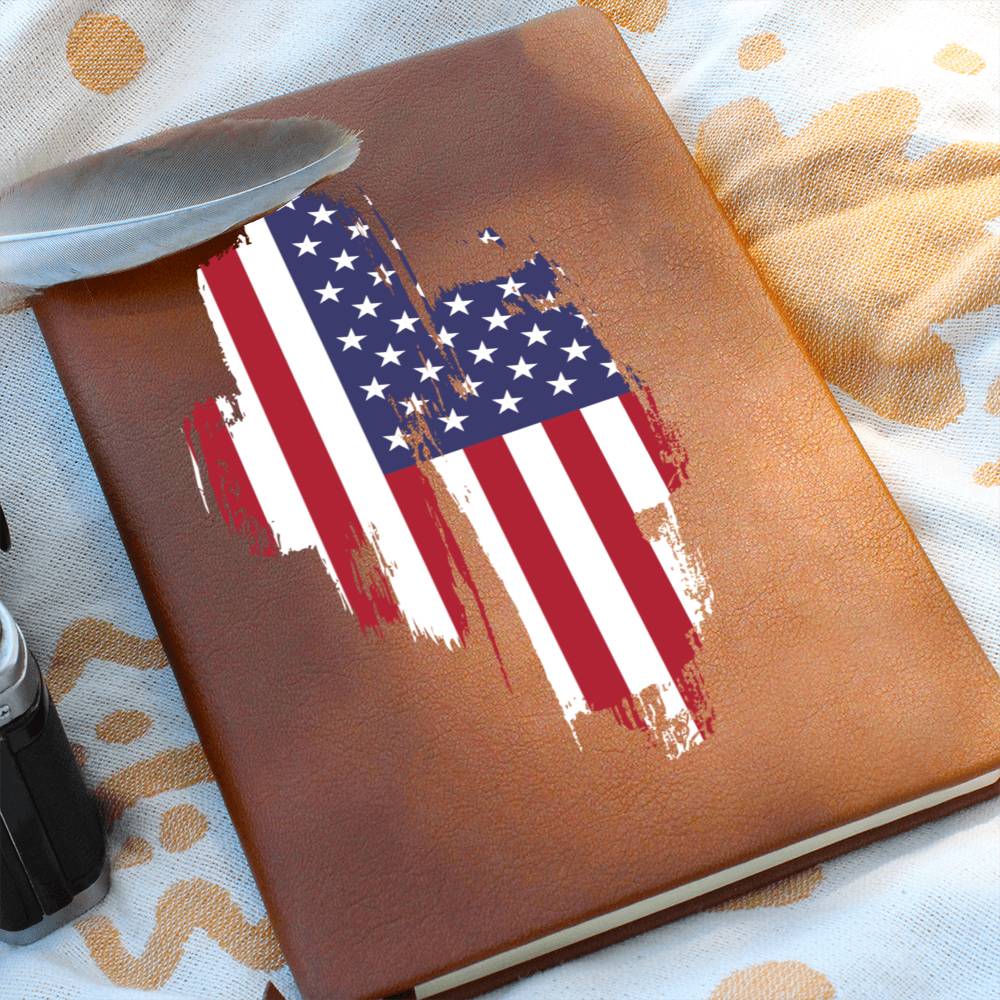 American Flag Journal made of Vegan Leather with 200 lined pages for your personal notes, music, prayers or reminders