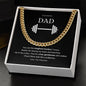 Bad Ass Dad Cuban Necklace Gift from Son to Father this Fathers Day or Birthday