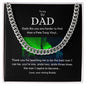 DJ Dad Gift, Cuban Necklace Gift for Fathers Day or Birthday, From Son to Dad, Father