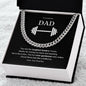 Bad Ass Dad Cuban Necklace Gift from Son to Father this Fathers Day or Birthday