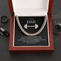Bad Ass Dad Cuban Necklace Gift from Son to Father this Fathers Day or Birthday