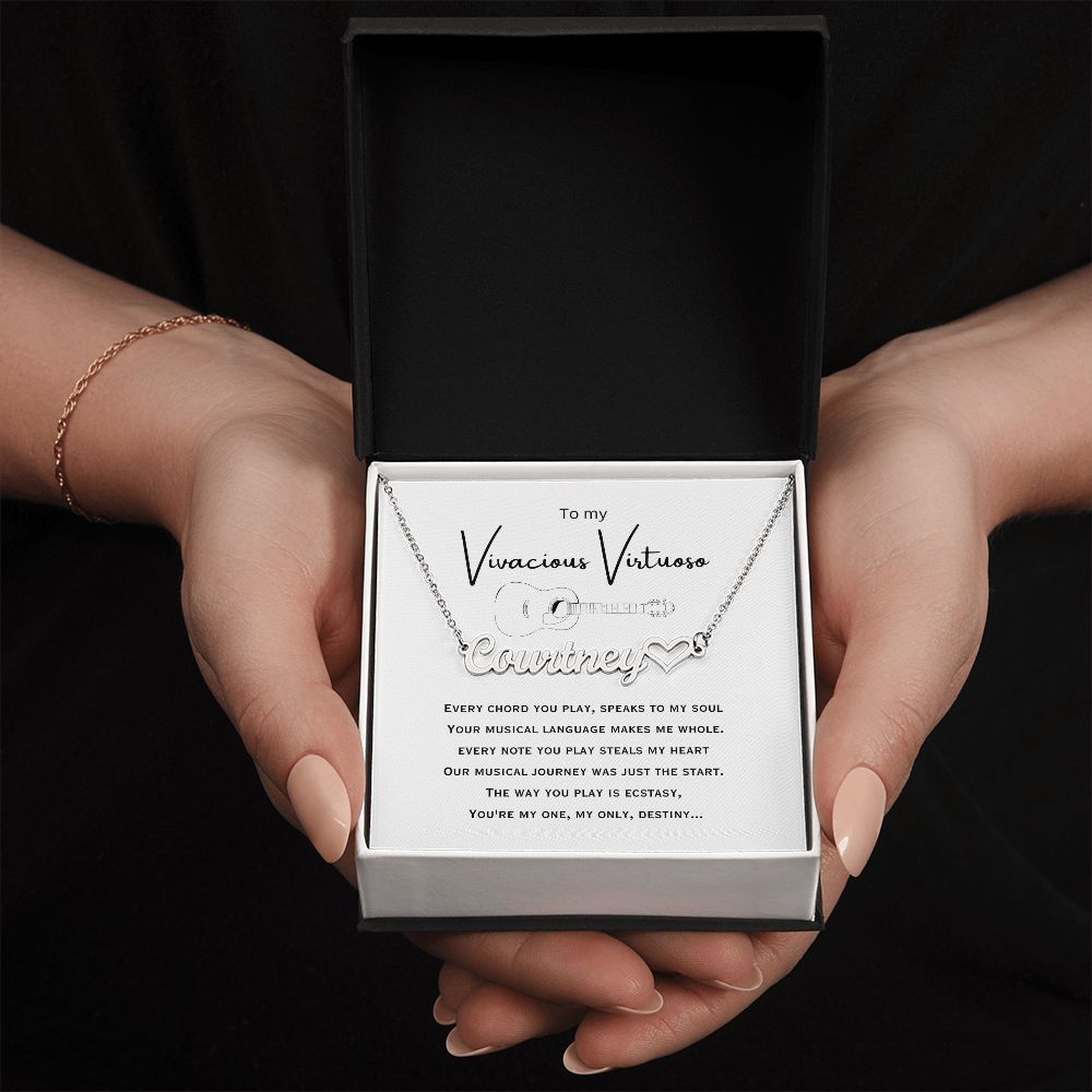 Vivacious Virtuoso - Customized Signature Necklace with Heart