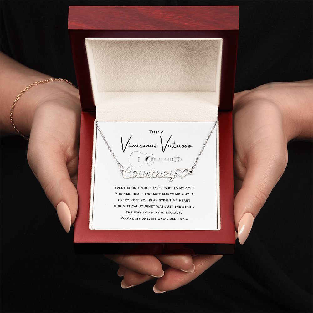 Vivacious Virtuoso - Customized Signature Necklace with Heart