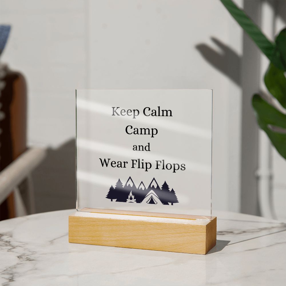 Keep Calm, Multi-colored LED Night Light for your Office, Bar, Bedside or Mantle Piece