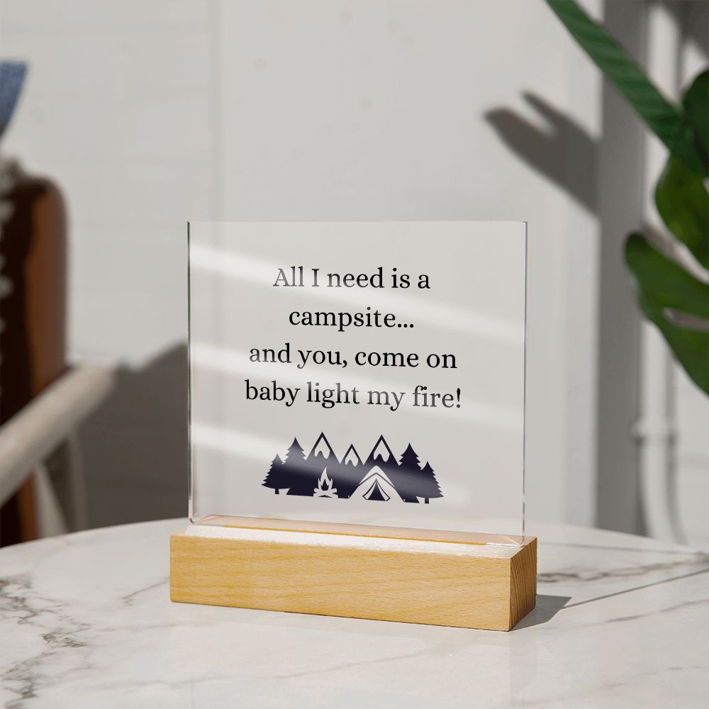 All I need is You, Multi-colored LED Night Light for your Office, Bar, Bedside or Mantle Piece