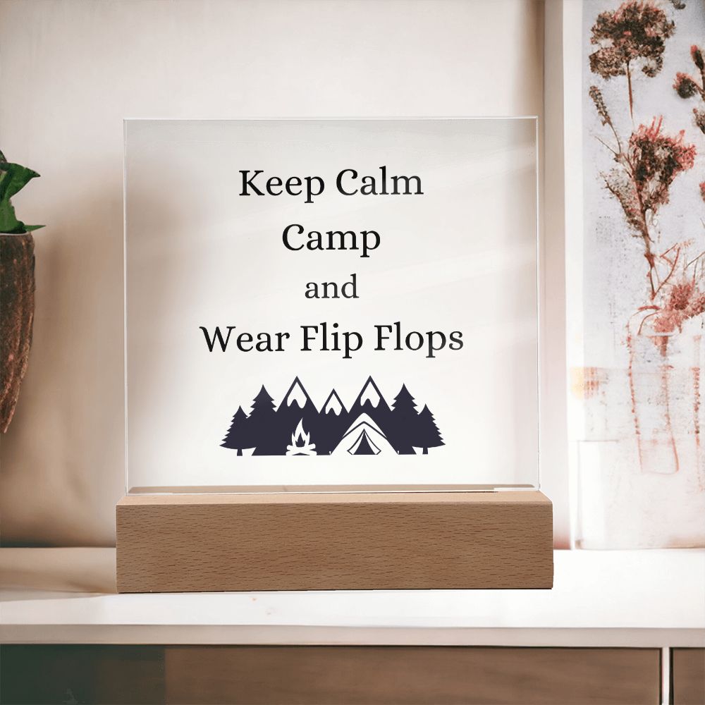 Keep Calm, Multi-colored LED Night Light for your Office, Bar, Bedside or Mantle Piece