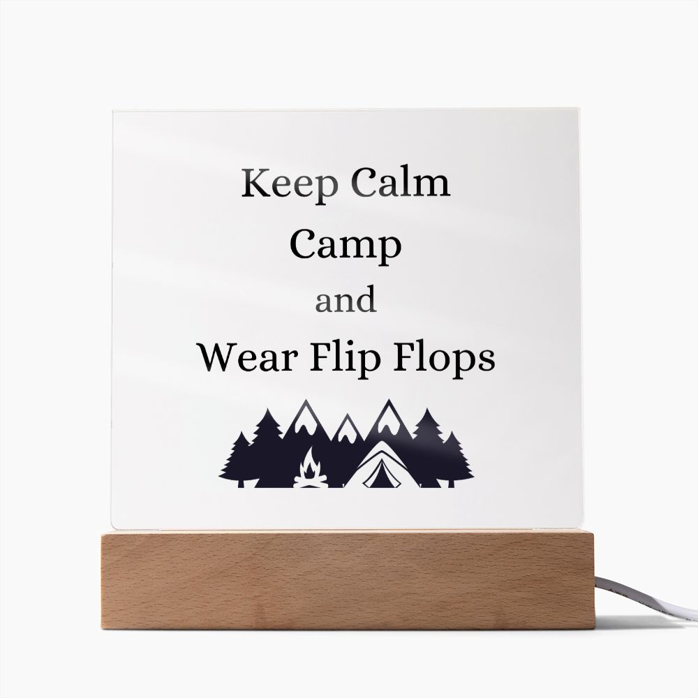 Keep Calm, Multi-colored LED Night Light for your Office, Bar, Bedside or Mantle Piece