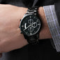 For that Special Man in your Life - Customizable Engraved Black Chronograph Watch