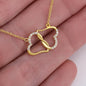Beautiful Mom - Everlasting Love Necklace 10K Solid Gold Hearts