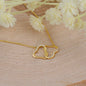 Dearest Mom - Perfect Everlasting Love Necklace with solid gold hearts