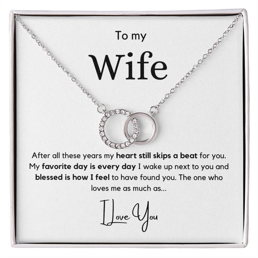 My Wife - Perfect Pair Necklace with optional Mahogany style Luxury Box