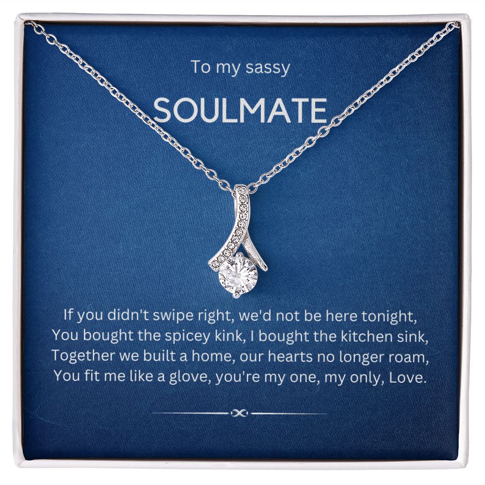 My Sassy Soulmate - Alluring Beauty Necklace with Pendant and CZ
