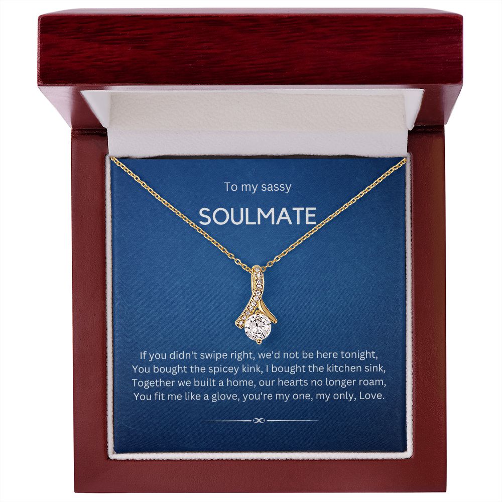 My Sassy Soulmate - Alluring Beauty Necklace with Pendant and CZ