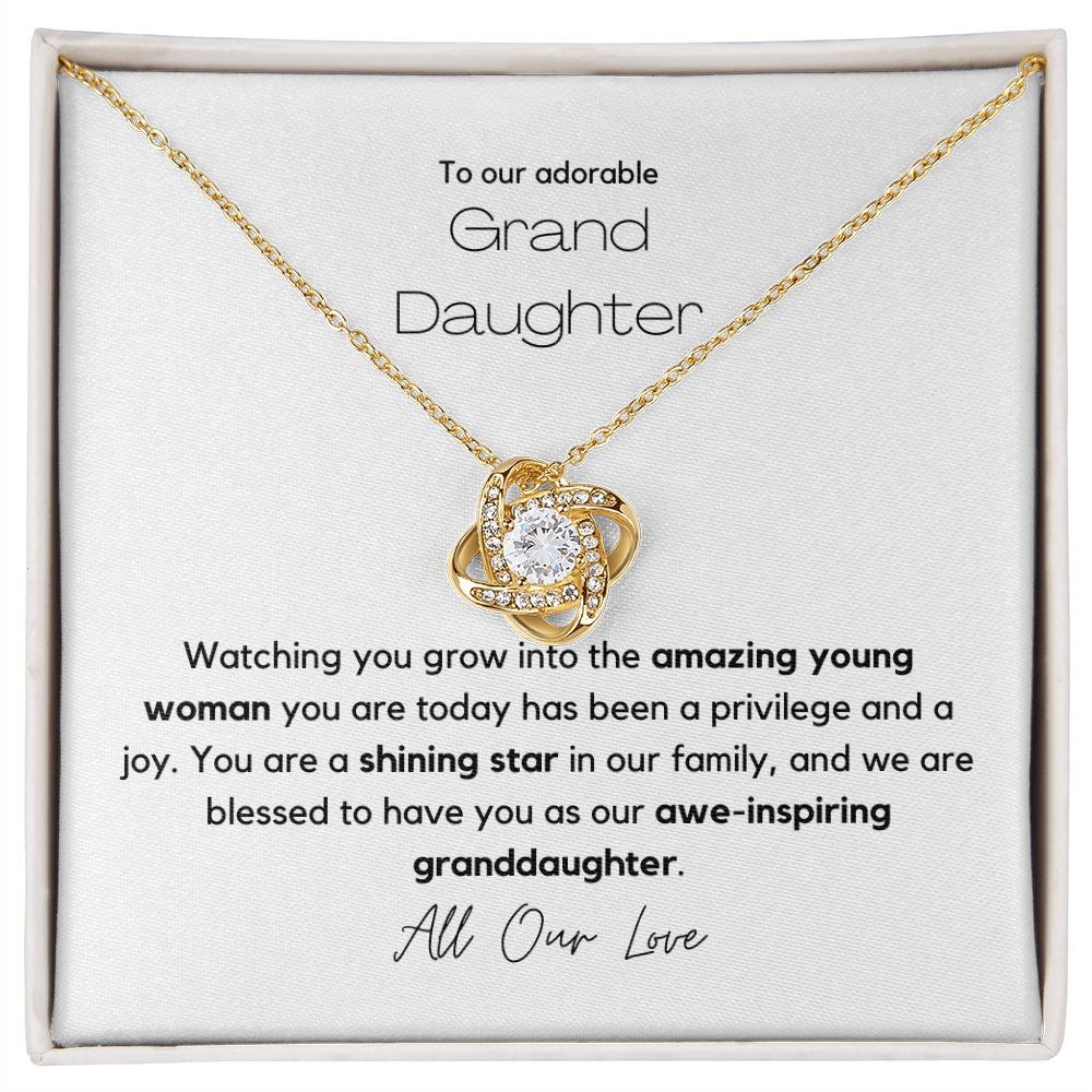 Our Adorable Granddaughter - Love Knot Necklace