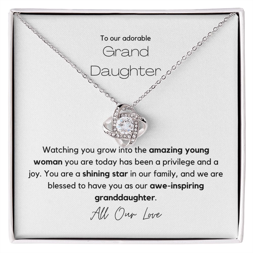 Our Adorable Granddaughter - Love Knot Necklace