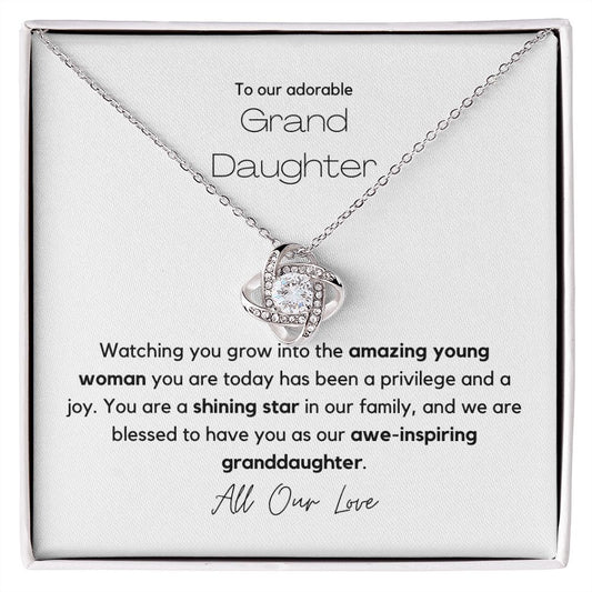 Our Adorable Granddaughter - Love Knot Necklace