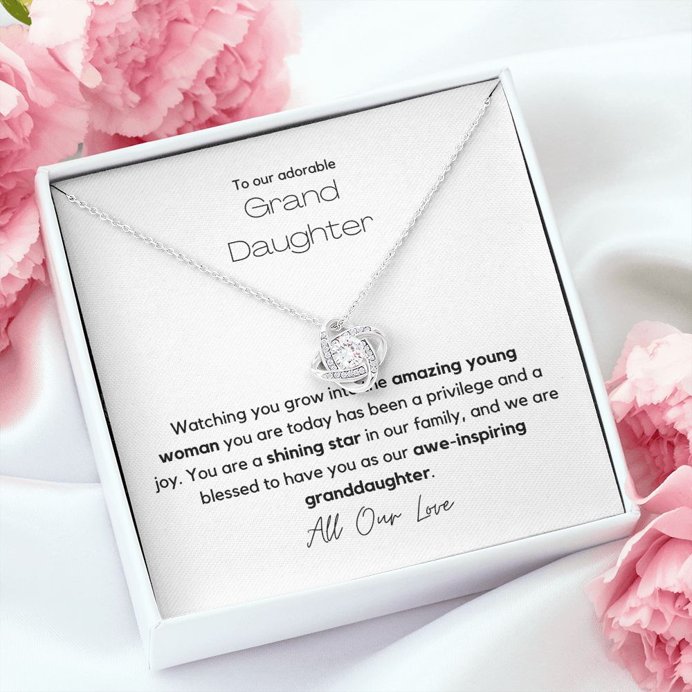 Our Adorable Granddaughter - Love Knot Necklace