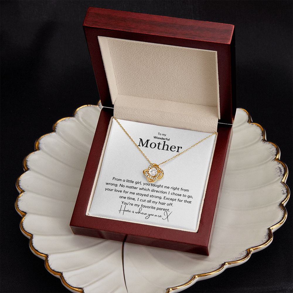 Wonderful Mother - Love Knot Necklace and Pendant