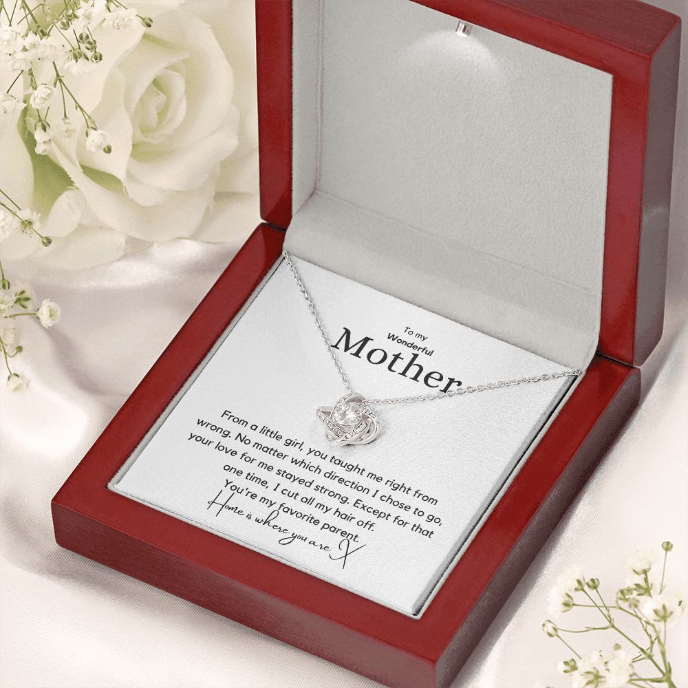 Wonderful Mother - Love Knot Necklace and Pendant