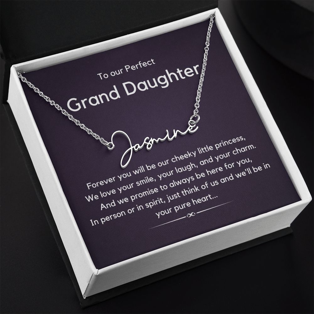 Perfect Granddaughter - Signature Style Customizable Name Necklace