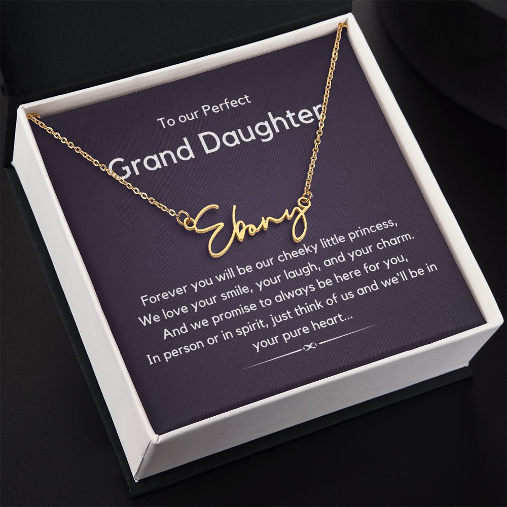 Perfect Granddaughter - Signature Style Customizable Name Necklace