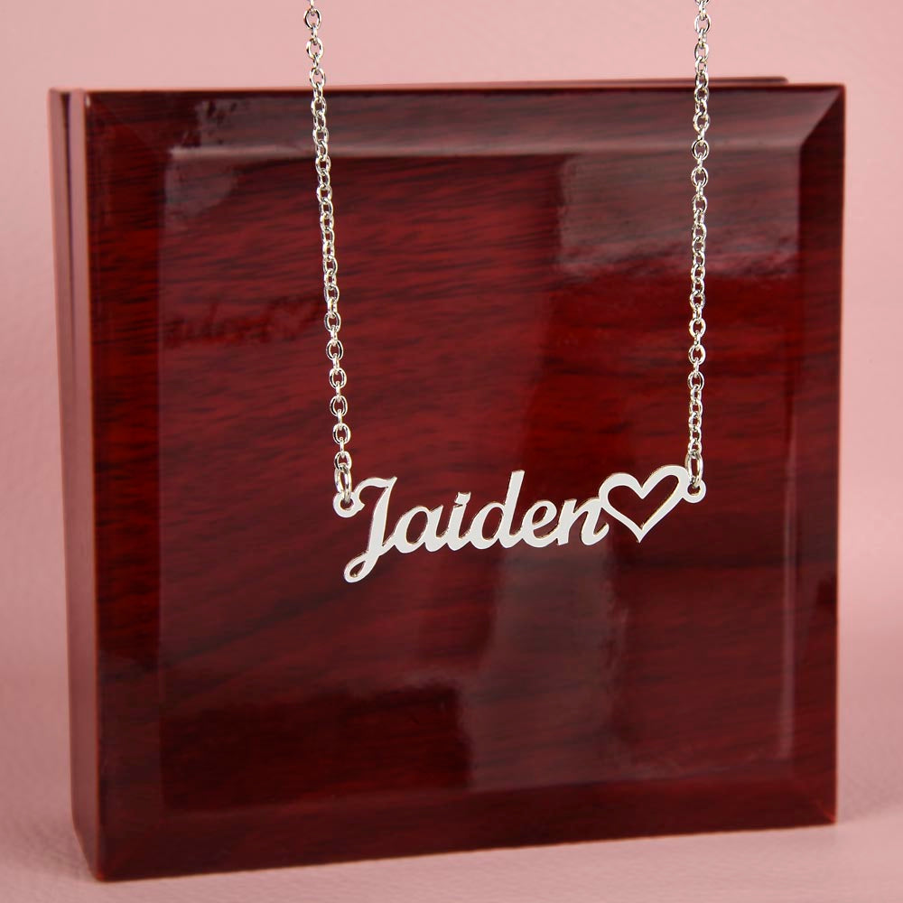 Our Amazing Granddaughter - Personalized Heart Name Necklace