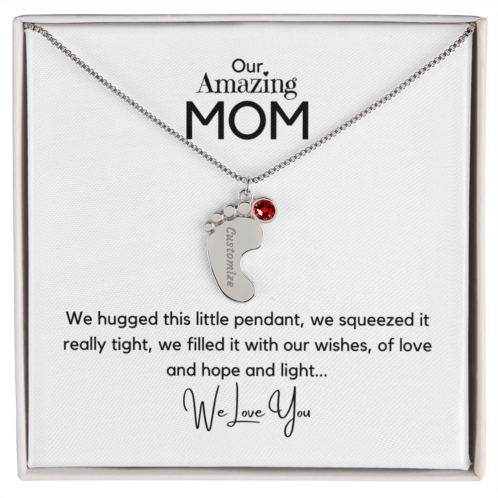 Amazing Mom - Customized Necklace and Birthstones