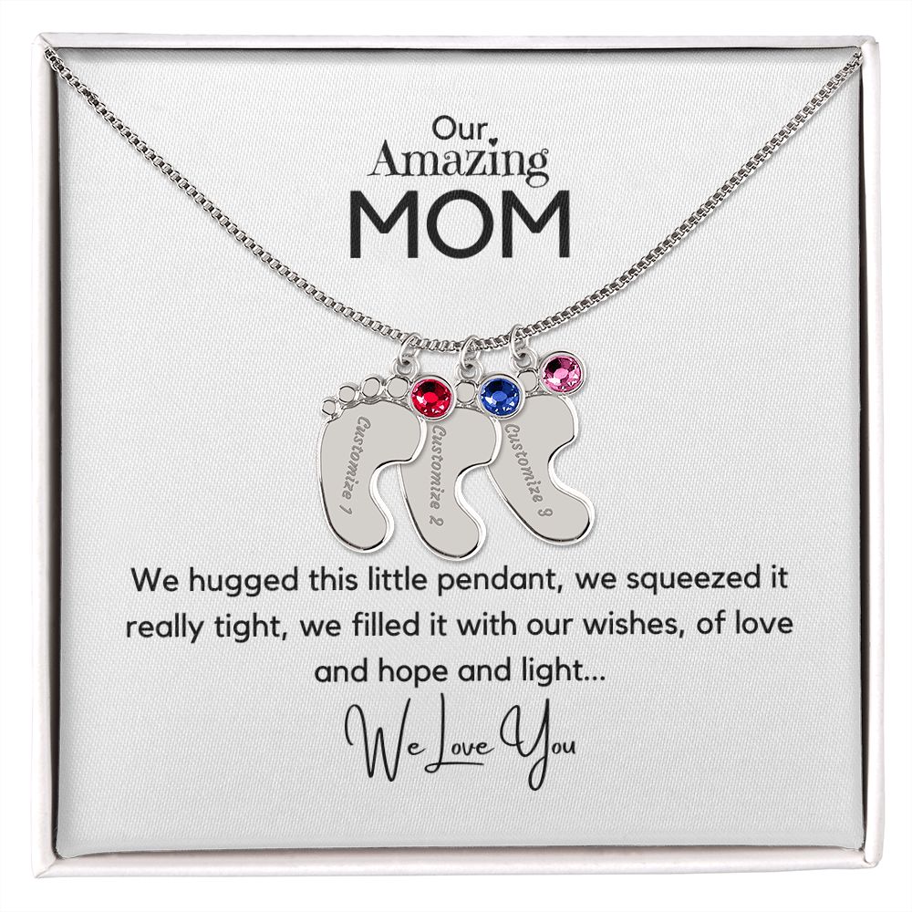Amazing Mom - Customized Necklace and Birthstones