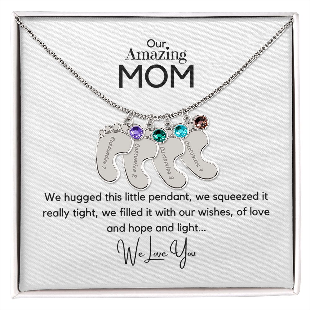 Amazing Mom - Customized Necklace and Birthstones