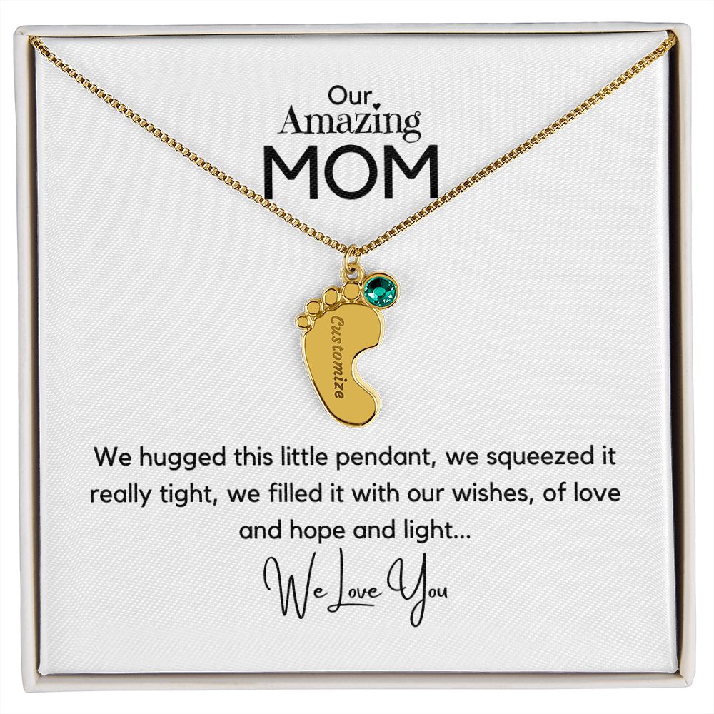 Amazing Mom - Customized Necklace and Birthstones