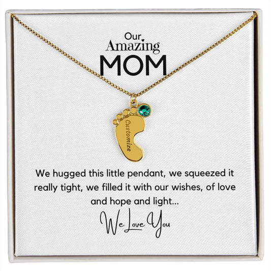 Amazing Mom - Customized Necklace and Birthstones