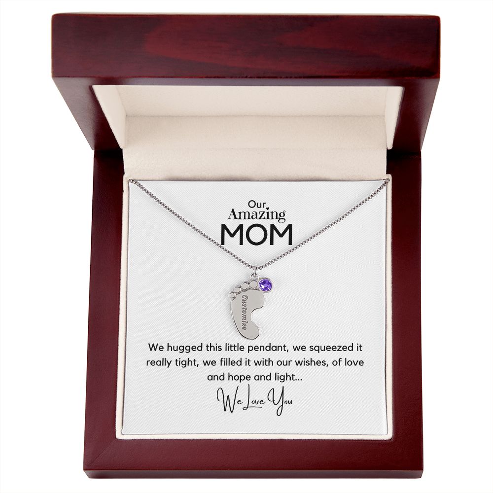 Amazing Mom - Customized Necklace and Birthstones