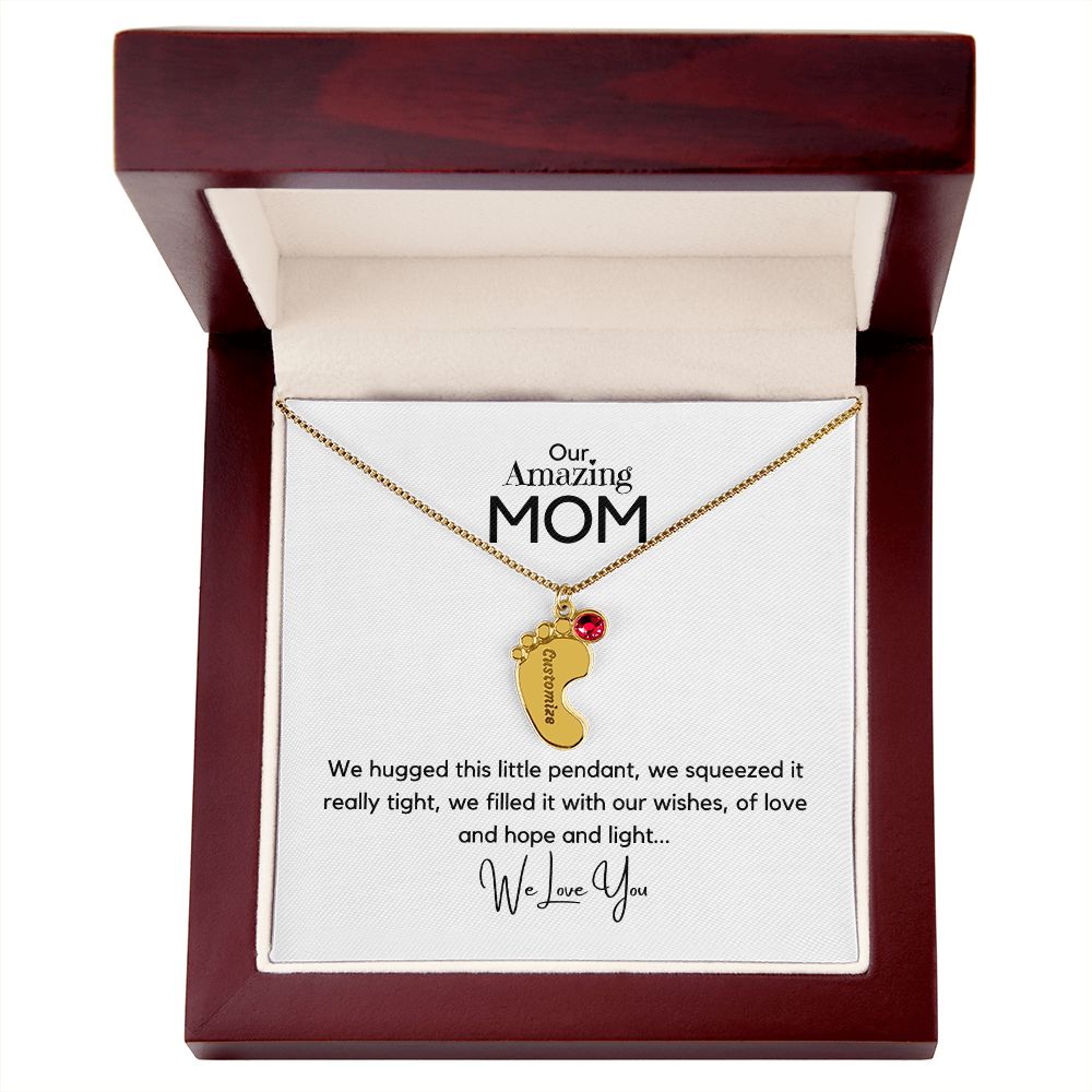 Amazing Mom - Customized Necklace and Birthstones