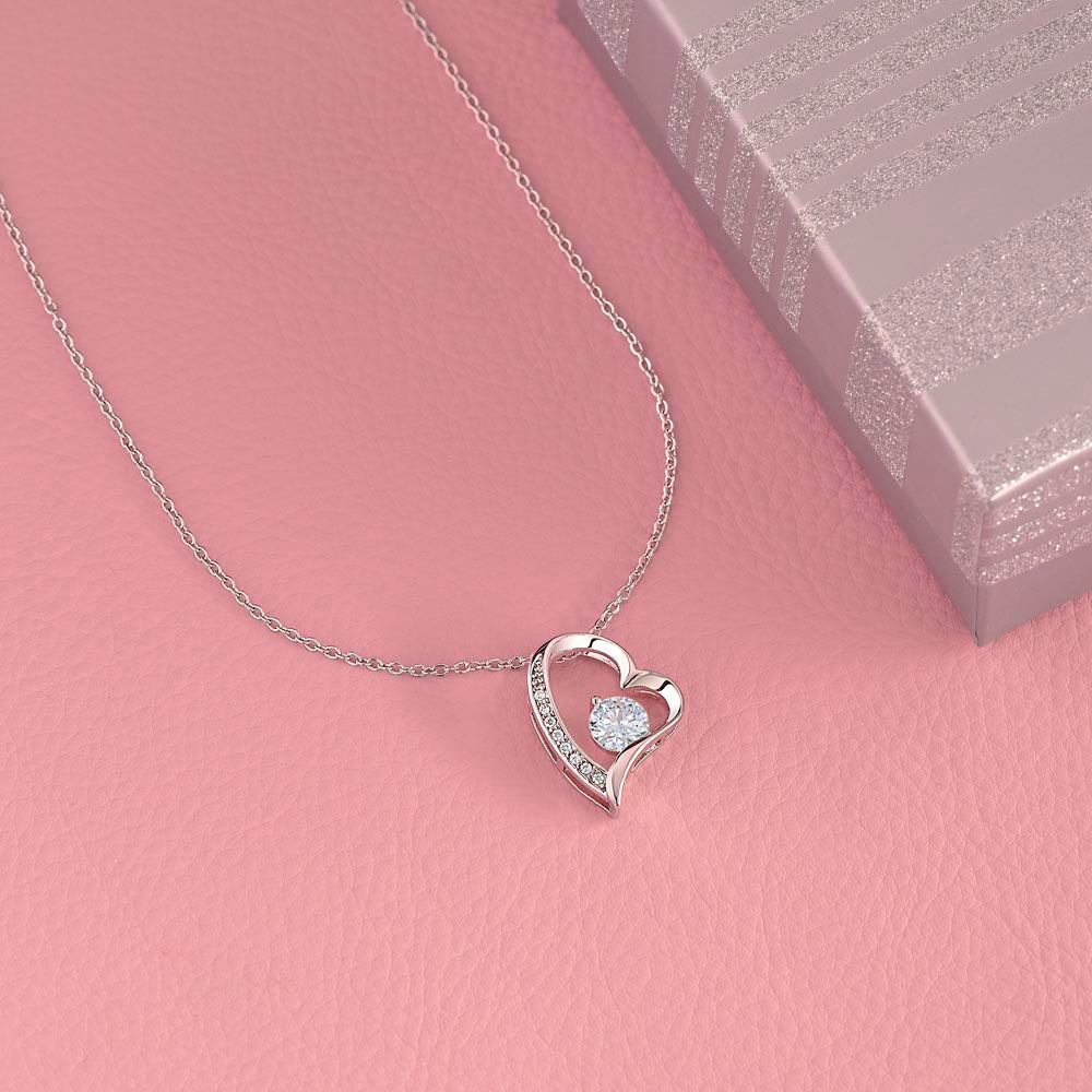 My Granddaughter - Forever Love Necklace with 6.5mm CZ Crystal