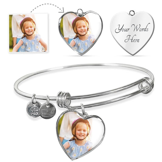 Heart, Adjustable Bangle