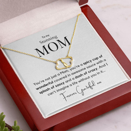 Stunning MOM - Everlasting Love solid yellow gold Hearts