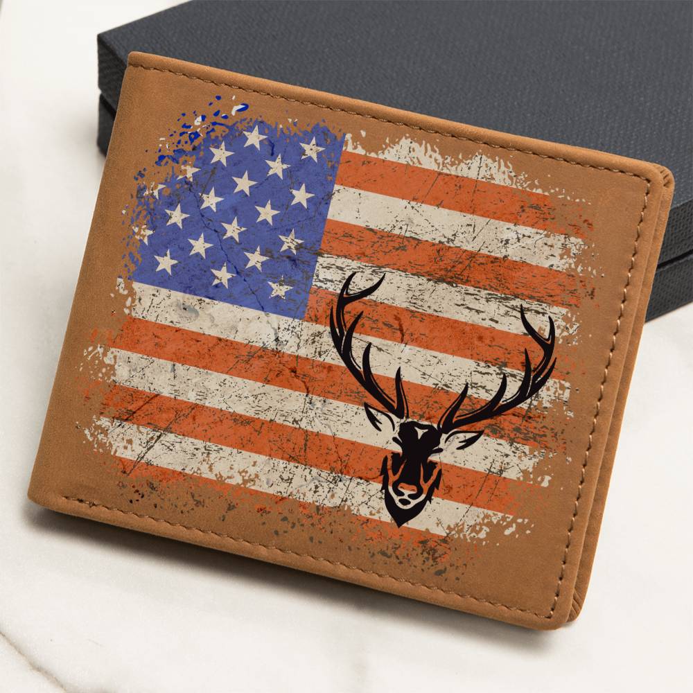 Ultimate Buck All American Hunting Wallet for Men - Stylish & Practical Present for Dad, Husband, Son or Hunting Buddies