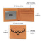 Customized Leather Wallet for Deer Hunting Enthusiasts - A Perfect Gift for Outdoorsmen, Bowhunting enthusiasts, Simply Antlers