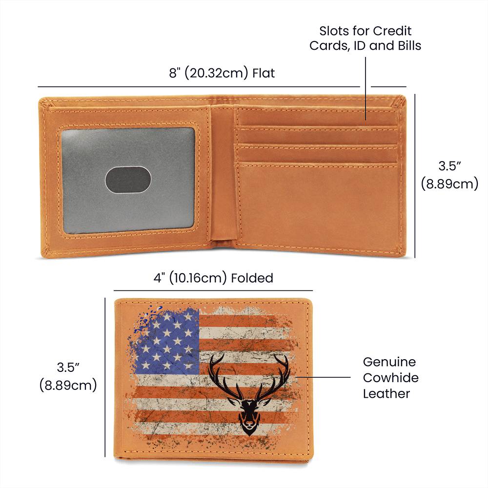 Ultimate Buck All American Hunting Wallet for Men - Stylish & Practical Present for Dad, Husband, Son or Hunting Buddies