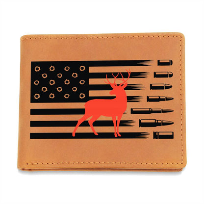 Customized Leather Wallet for Deer Hunting Enthusiasts - A Perfect Gift for Outdoorsmen, Game Hunters and your hunting buddies