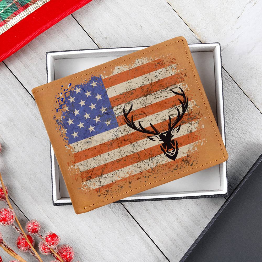 Ultimate Buck All American Hunting Wallet for Men - Stylish & Practical Present for Dad, Husband, Son or Hunting Buddies