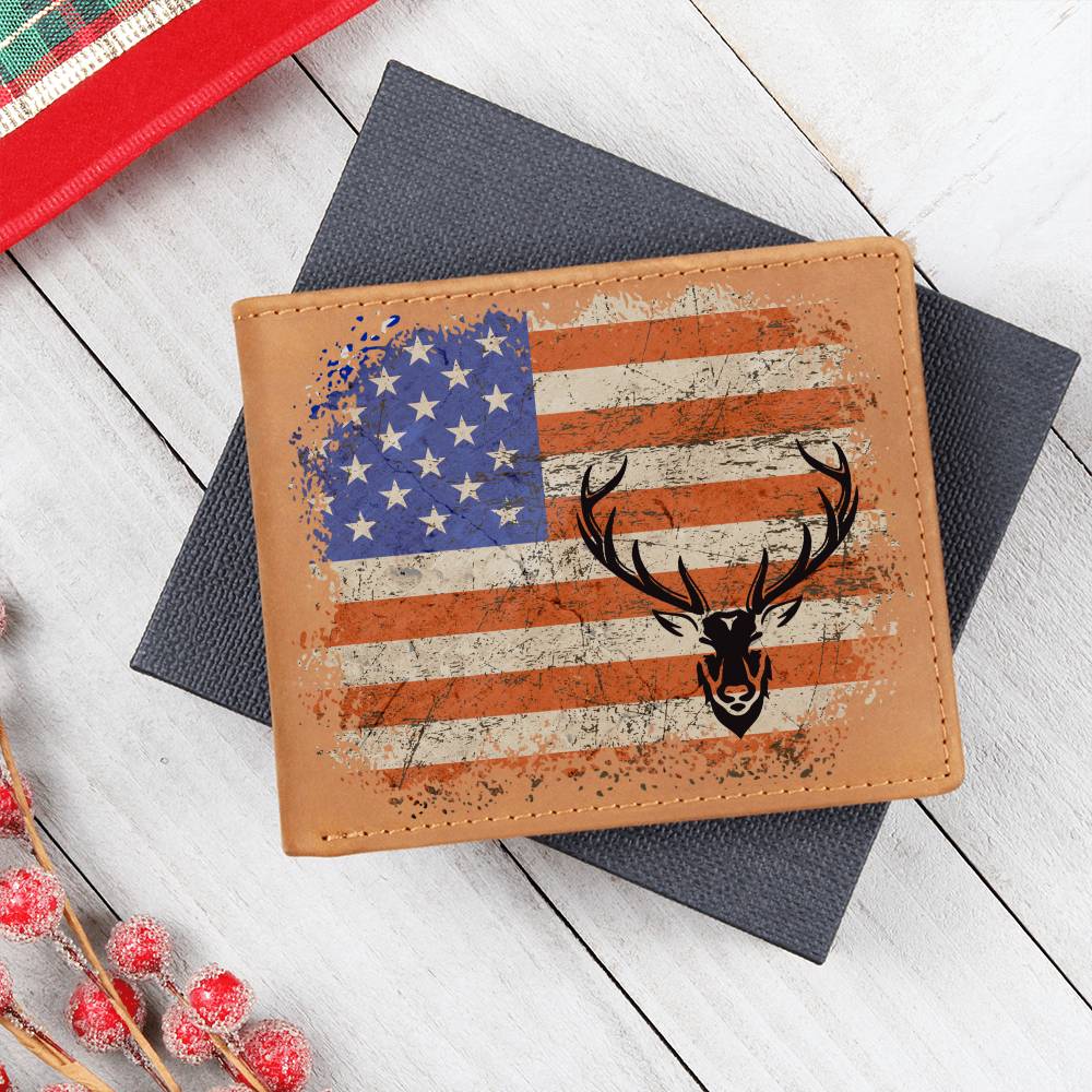 Ultimate Buck All American Hunting Wallet for Men - Stylish & Practical Present for Dad, Husband, Son or Hunting Buddies