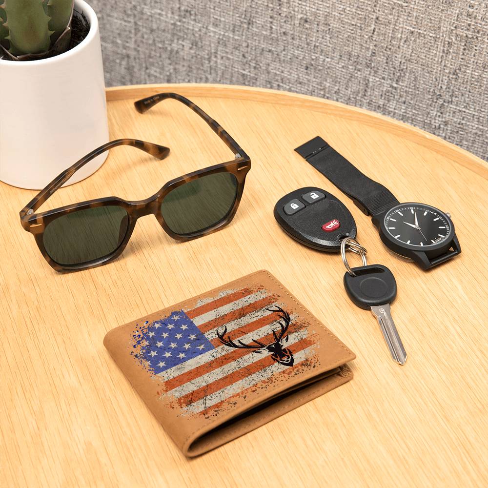 Ultimate Buck All American Hunting Wallet for Men - Stylish & Practical Present for Dad, Husband, Son or Hunting Buddies