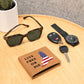 Custom Leather Wallet - Personalized Wallet with USA Flag and Eagle - Patriotic Gift for Any Occasion 4th July