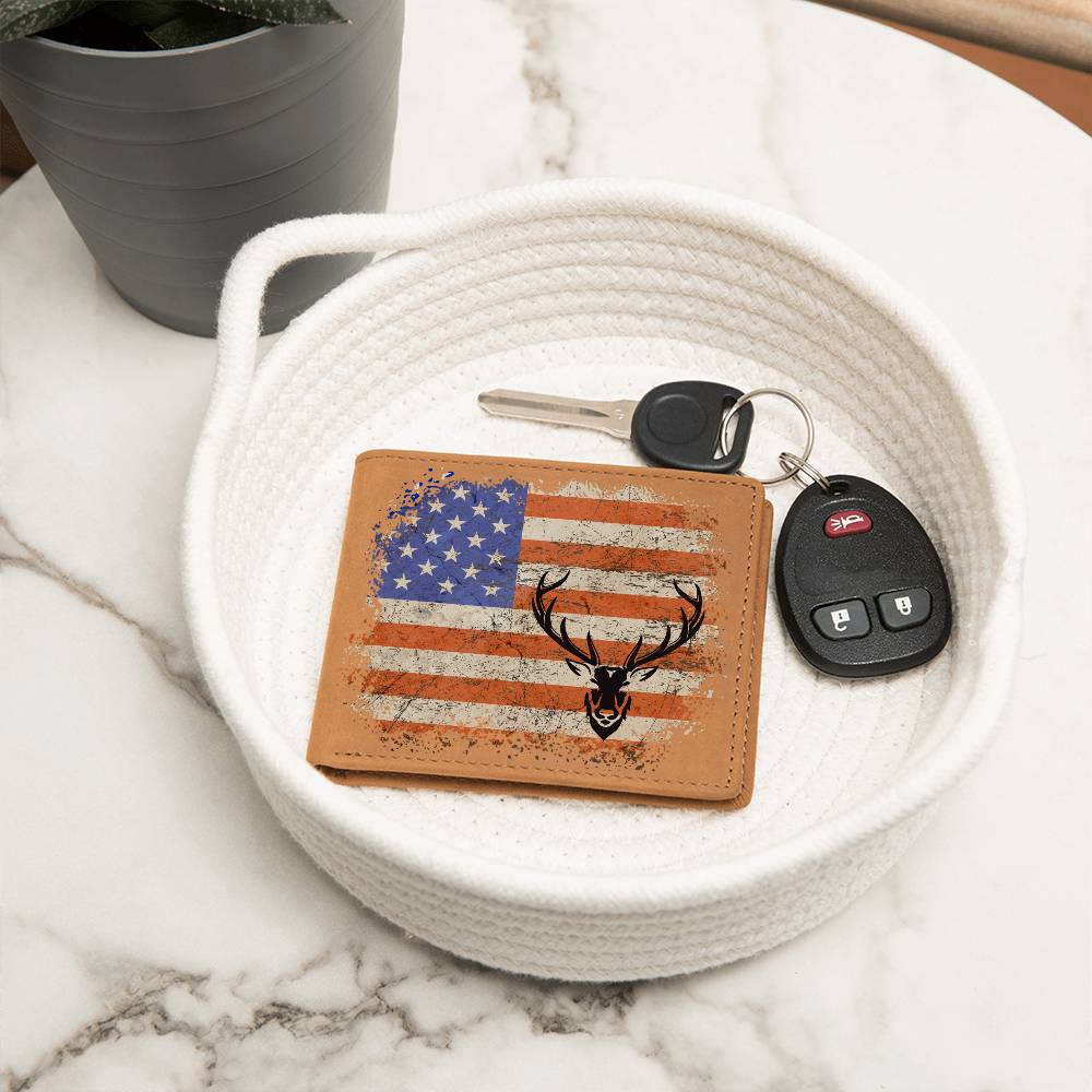 Ultimate Buck All American Hunting Wallet for Men - Stylish & Practical Present for Dad, Husband, Son or Hunting Buddies