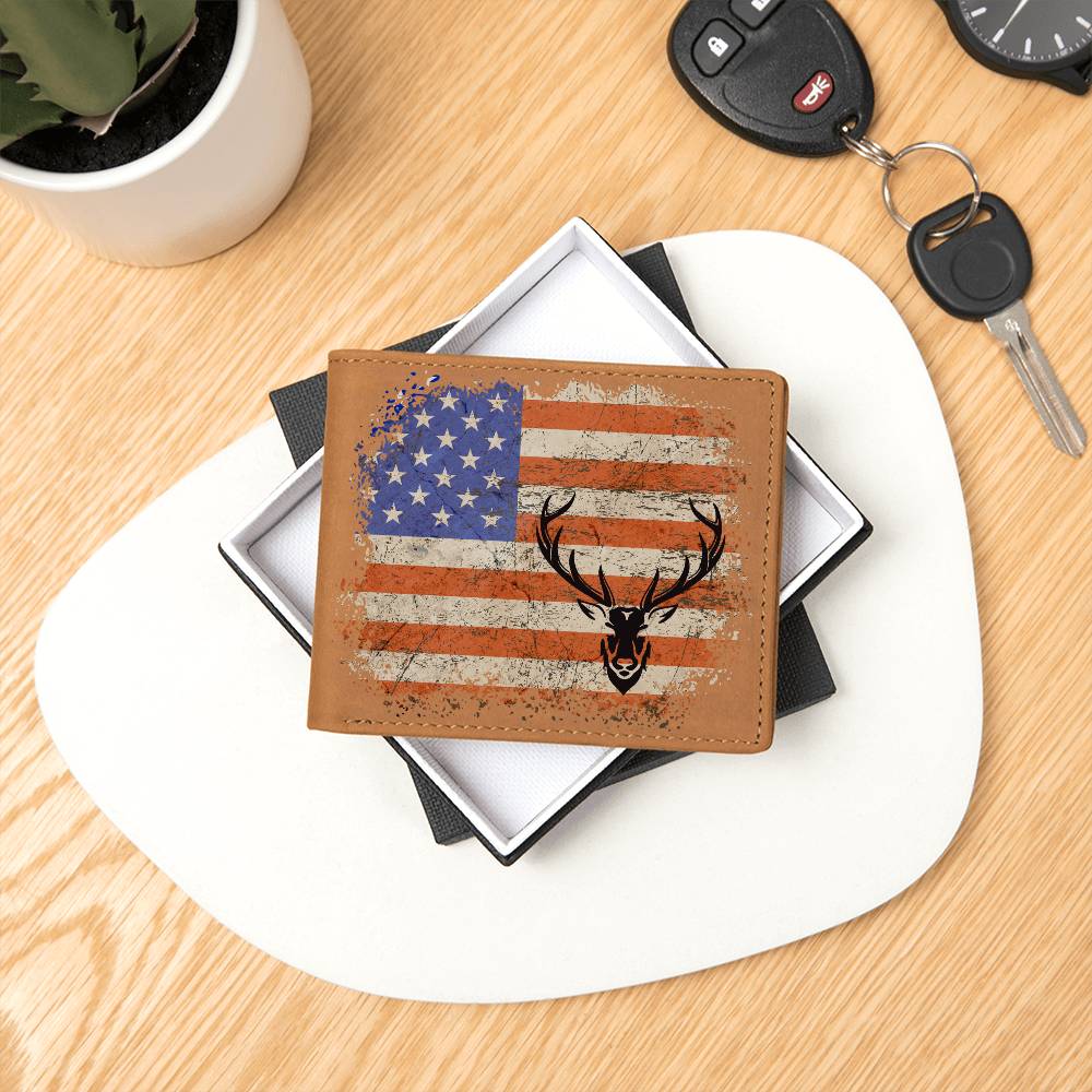 Ultimate Buck All American Hunting Wallet for Men - Stylish & Practical Present for Dad, Husband, Son or Hunting Buddies