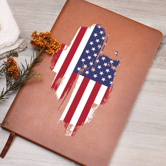 American Flag Journal made of Vegan Leather with 200 lined pages for your personal notes, music, prayers or reminders